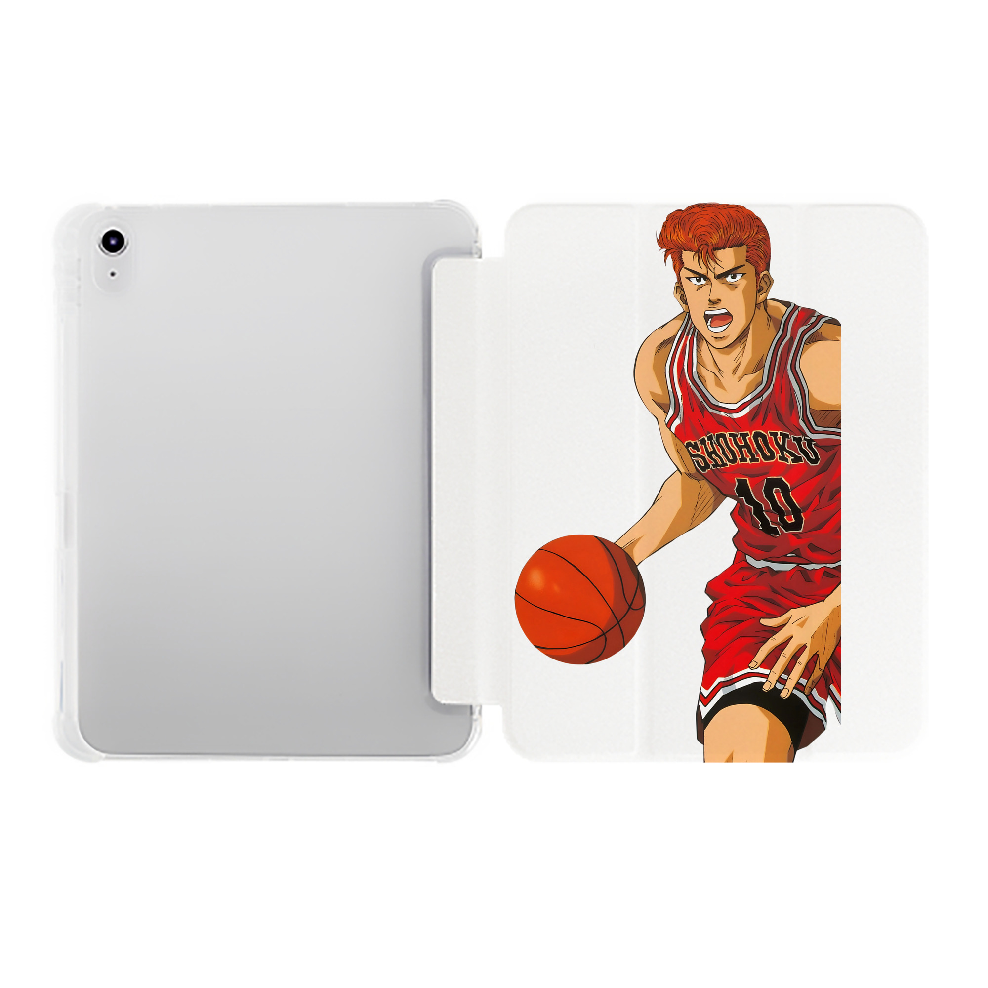 （画像用） SLAM DUNK／スラムダンク IPad ケース ペン収納付き 三つ折りスタンド PUレザー×シリコン 対応機種9.5/10.5/10.9インチ